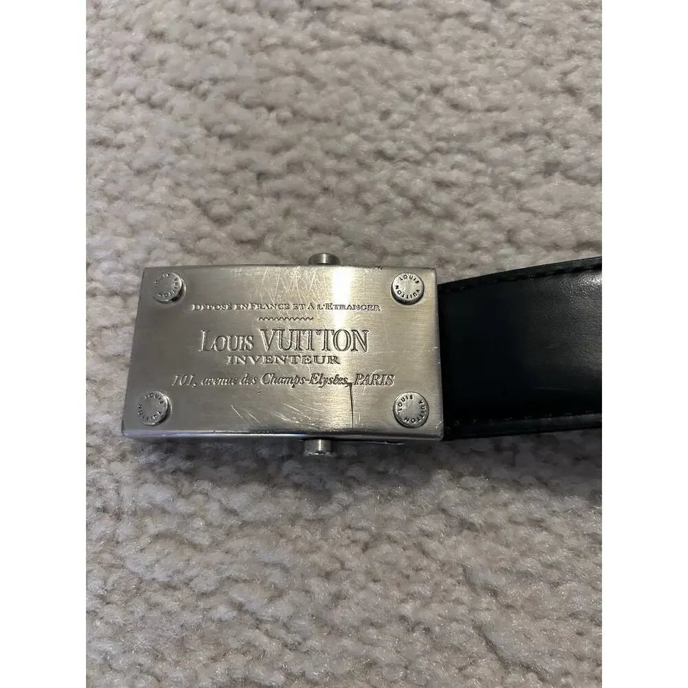 AUTHENTIC LOUIS VUITTON SANTUR BENGALE BELT M9801 LV 90 36 (fits 30-32” waist)